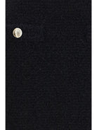 Balmain Tweed Mini Skirt with logo buttons - Noir