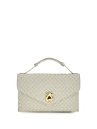 Bottega Veneta Knot Lock Shoulder Bag - Silica Grey-Mb