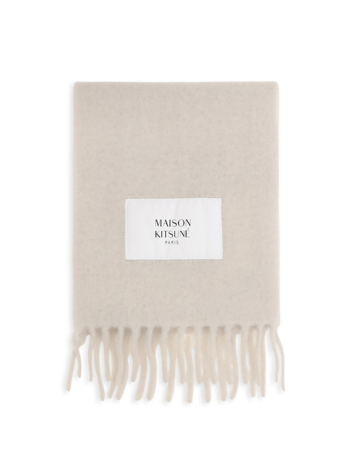 Maison Kitsuné Baby alpaca Scarf - Moon Beige