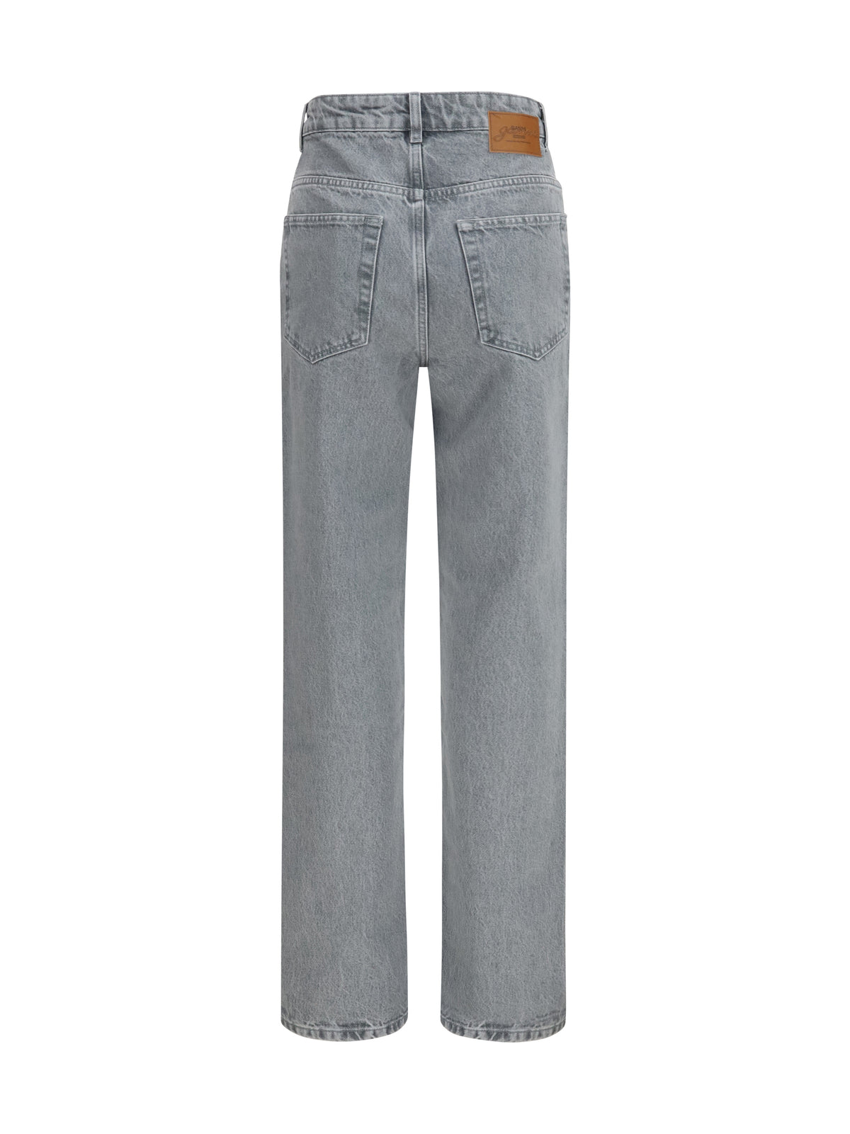 Ganni Rigid denim cuffed Jeans - Light Grey Stone