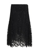Fendi Flared midi Skirt in macramé lace - Black