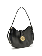 Versace Small Emblème Hobo lambskin Shoulder Bag - Black/Gold