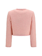 Self-Portrait Bouclé Jacket - Pink