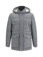 Brunello Cucinelli Cashmere Down Jacket - Grey Chiaro+Piombo
