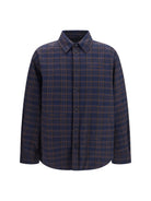 Off-White Oversized padded flannel Shirt - Blue Graphite