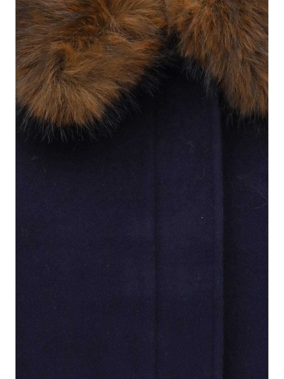 Self-Portrait Wool-blend Jacket with faux fur collar - Navy