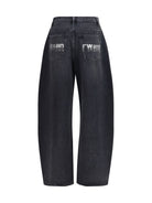Alexander Wang Crystal balloon Jeans - Grey Aged