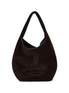 Loewe Roomy suede calfskin Hobo Shoulder Bag - Dark Brown