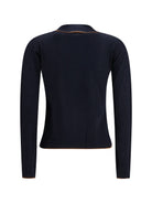 Max Mara Studio Msttarga Cardigan - Blue/Leather