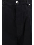Rick Owens Frayed hem cotton Jeans - Black