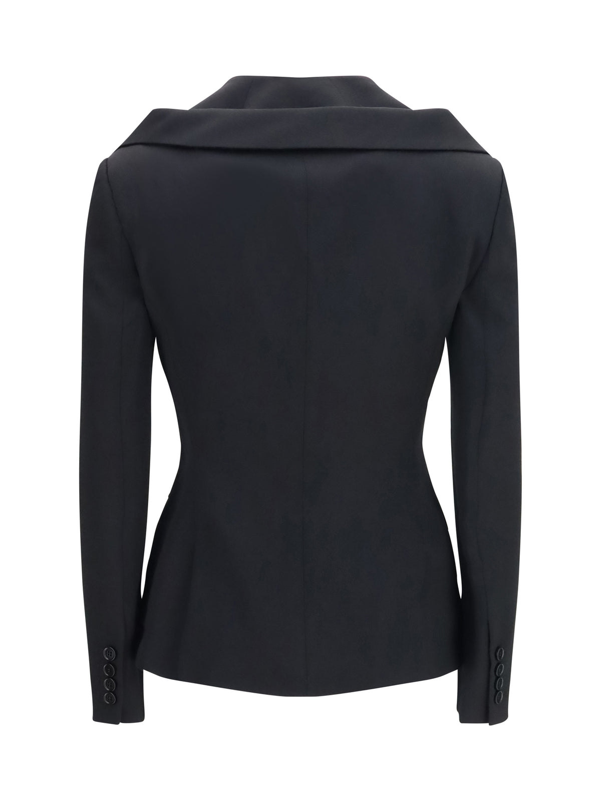 Alexander McQueen Structured off-shoulder Jacket with harness details - Black