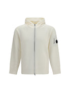 C.P. Company Lambswool Hooded Sweater - Gauze White