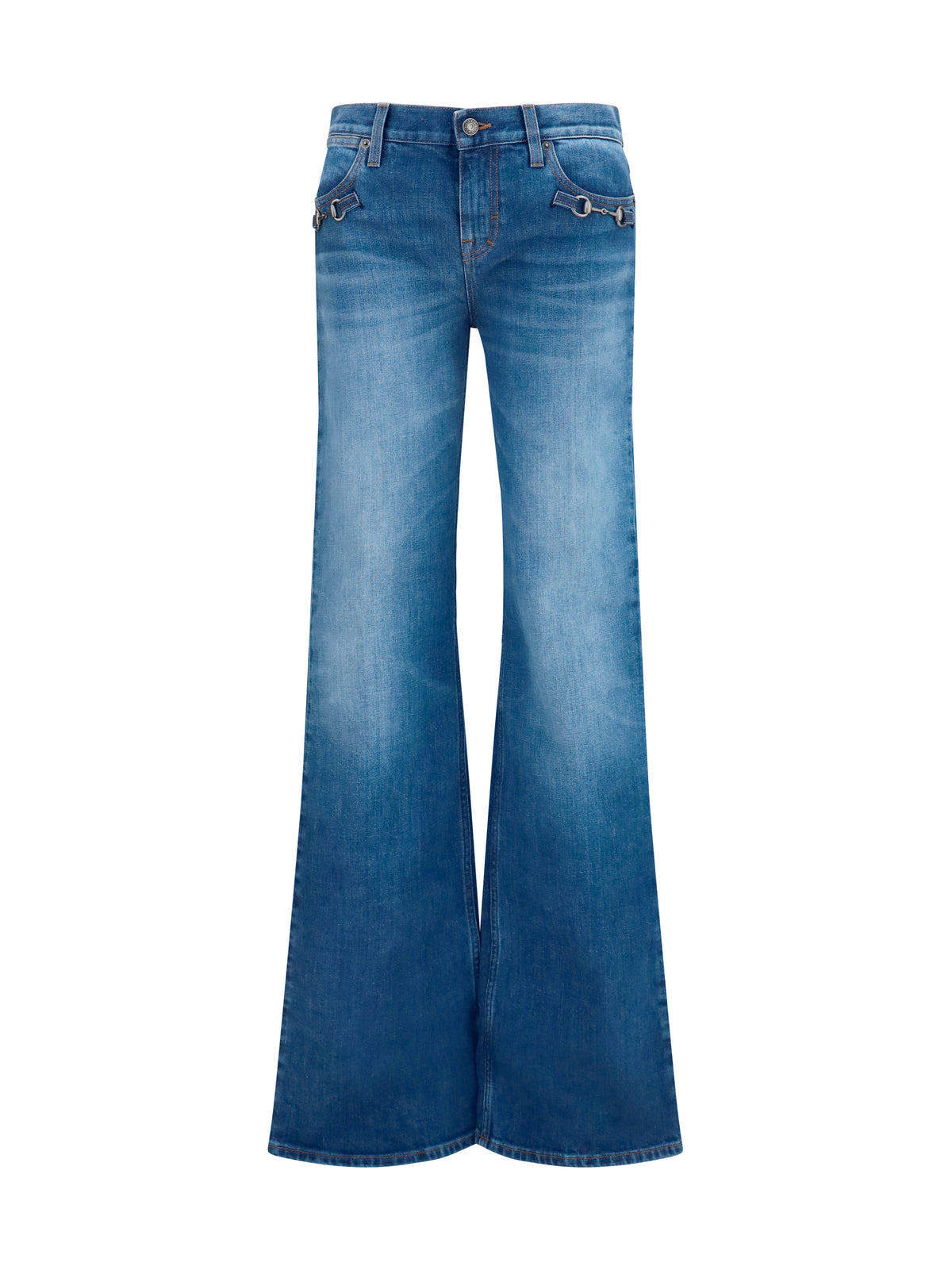 Gucci Stretch cotton Jeans with Horsebit - Blue