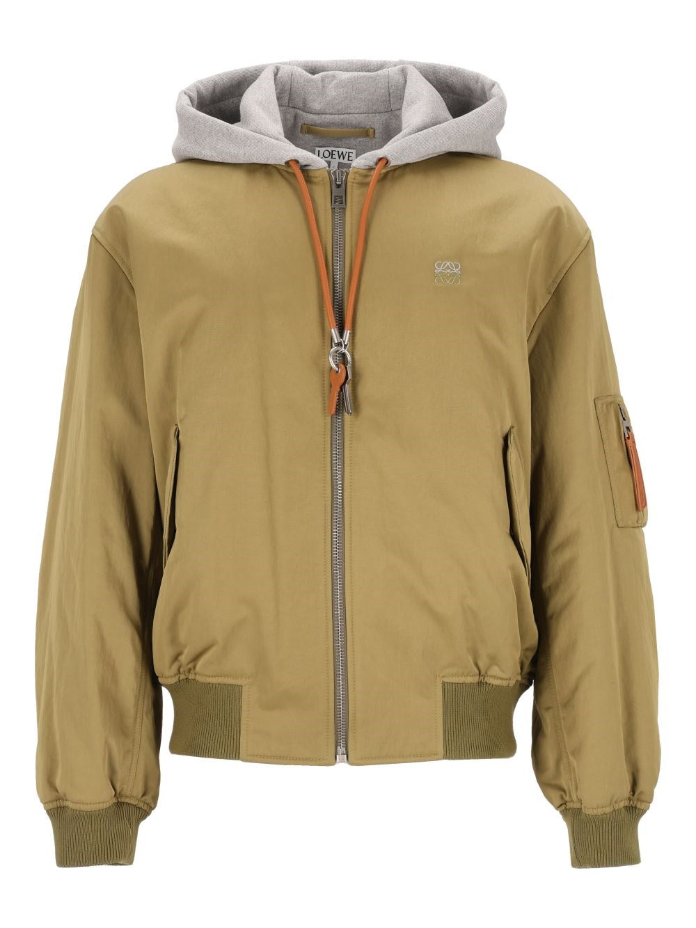 Loewe Bomber Jacket In Technical Fabric - Green