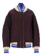 Dries Van Noten "Valdi" Wool Blend Bomber Jacket - Multi