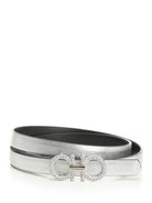 Ferragamo Adjustable "Gancini" Belt - Silver