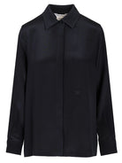 Max Mara Silk Crêpe De Chine Shirt - Blue