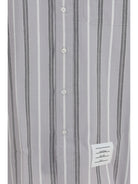 Thom Browne Madras striped armband Shirt - Med Grey