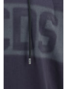 GCDS Spray Logo Hooded Sweatshirt - Meteorite/Grey