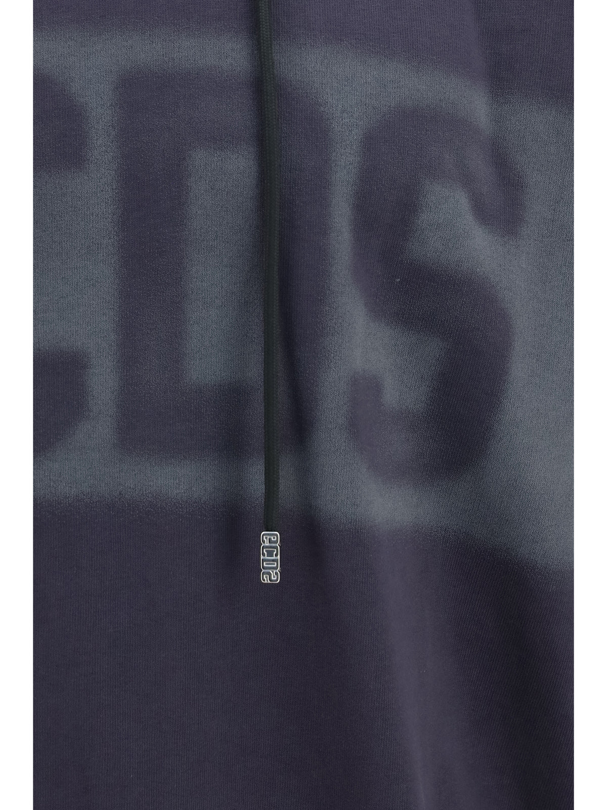 GCDS Spray Logo Hooded Sweatshirt - Meteorite/Grey