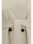Max Mara Studio Double breasted wool Coat - White Lana