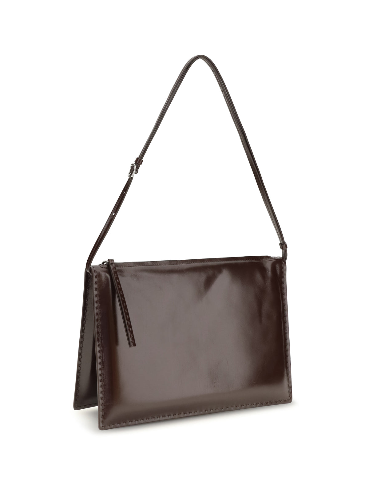 Phoebe Philo Glove Pochette Shoulder Bag - Oxblood Silver