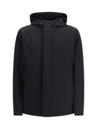 Herno Water-repellent nylon Hooded padded Jacket - Black