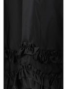 Ganni Duchesse Nylon Mini Frill Skirt - Black
