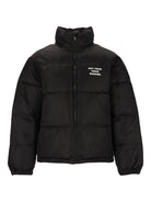 Drole De Monsieur Slogan Puffer Jacket - Black