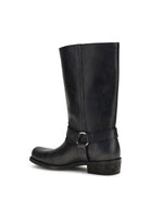 Golden Goose Leather Biker Boots - Black