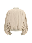 Rick Owens Secchia Flight Bomber in lamb leather - Sand/Euca