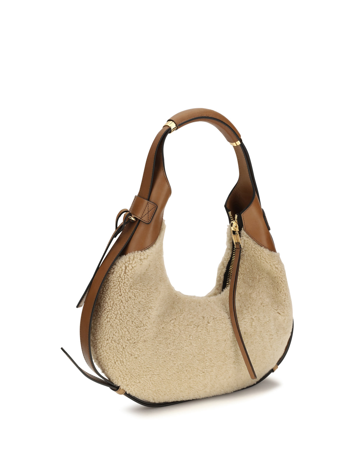 Moschino Medium Handle Me Hobo Shoulder Bag - Beige