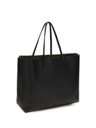 Fendi Medium Roll Roman leather Shopping Bag - Nero+Moro