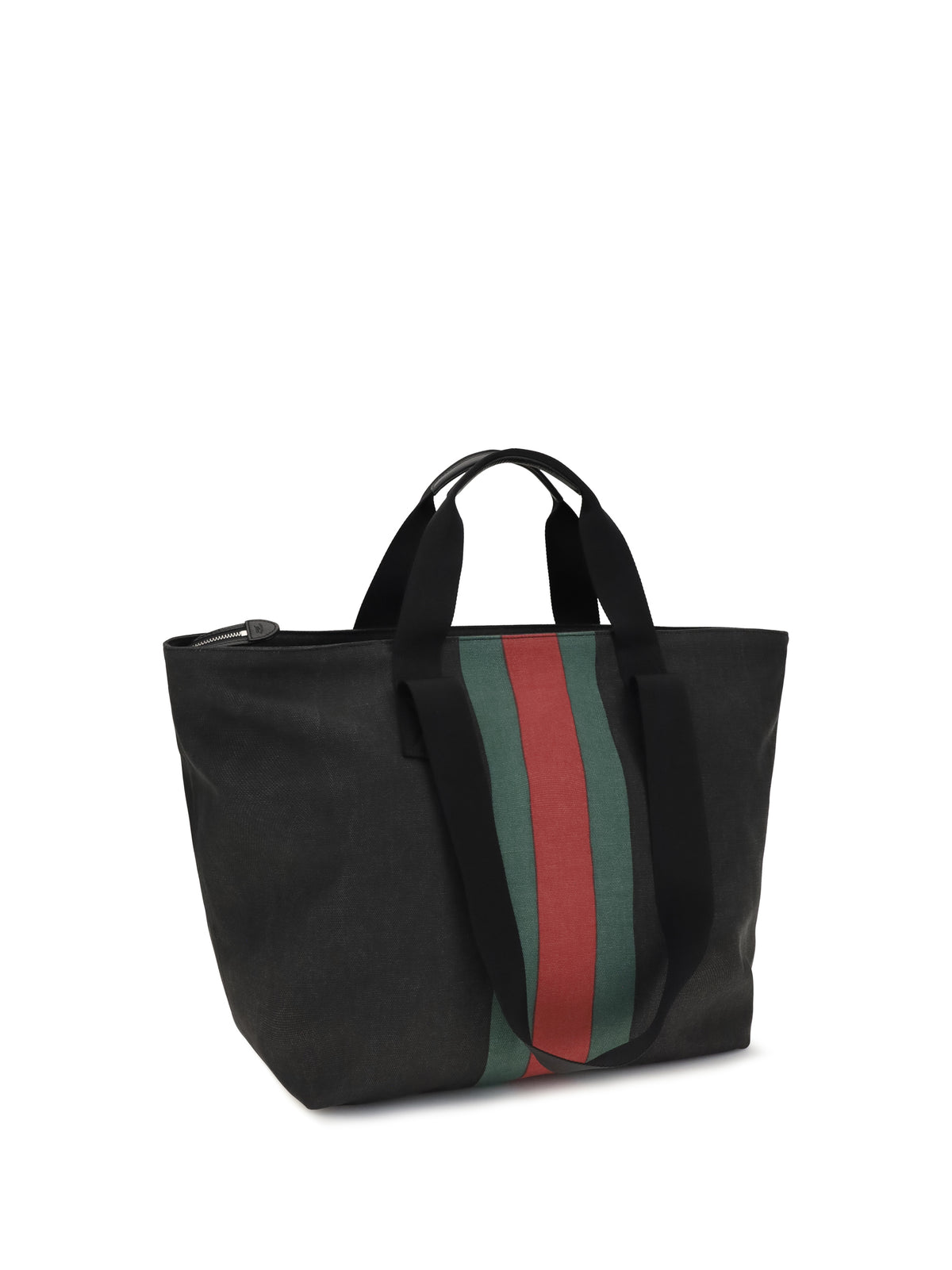 Gucci Medium Positano Shopping Bag - Nika Blk Vrv/Blk/T.G
