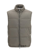 Brunello Cucinelli Sleeveless padded Gilet - Army Washed+Panama