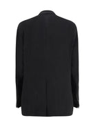 GCDS Double-breasted Blazer - Black/Black