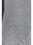 Ermanno Scervino Boat neck lace Sweater - Grey