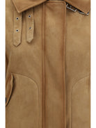 Ermanno Scervino Heritage detail suede aviator bomber Jacket - Tannin