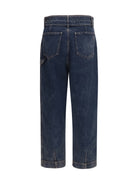 Giorgio Armani Wide-leg Jeans with belt - Grey Navy