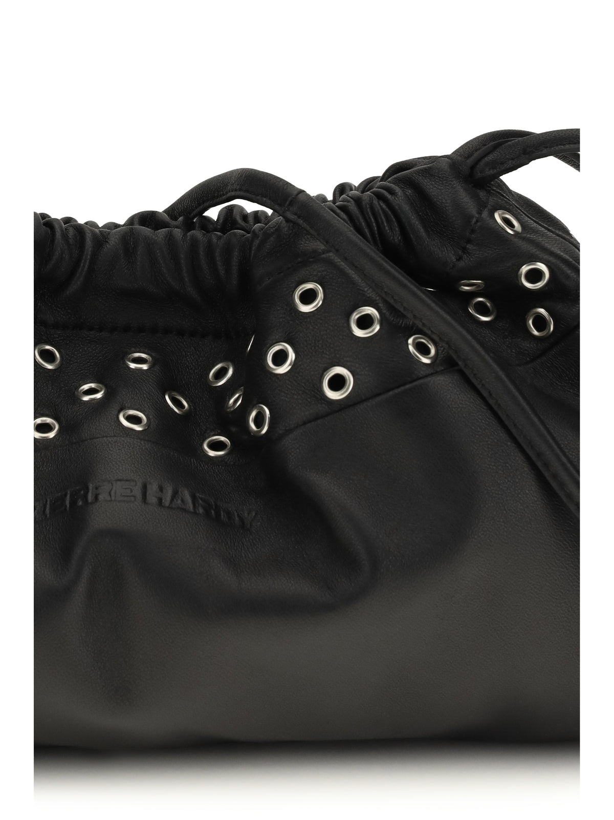 Pierre Hardy Double Clutch with eyelets - Lamb Black
