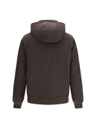 Brunello Cucinelli Nylon Down Jacket with removable hood - Testa Di Moro