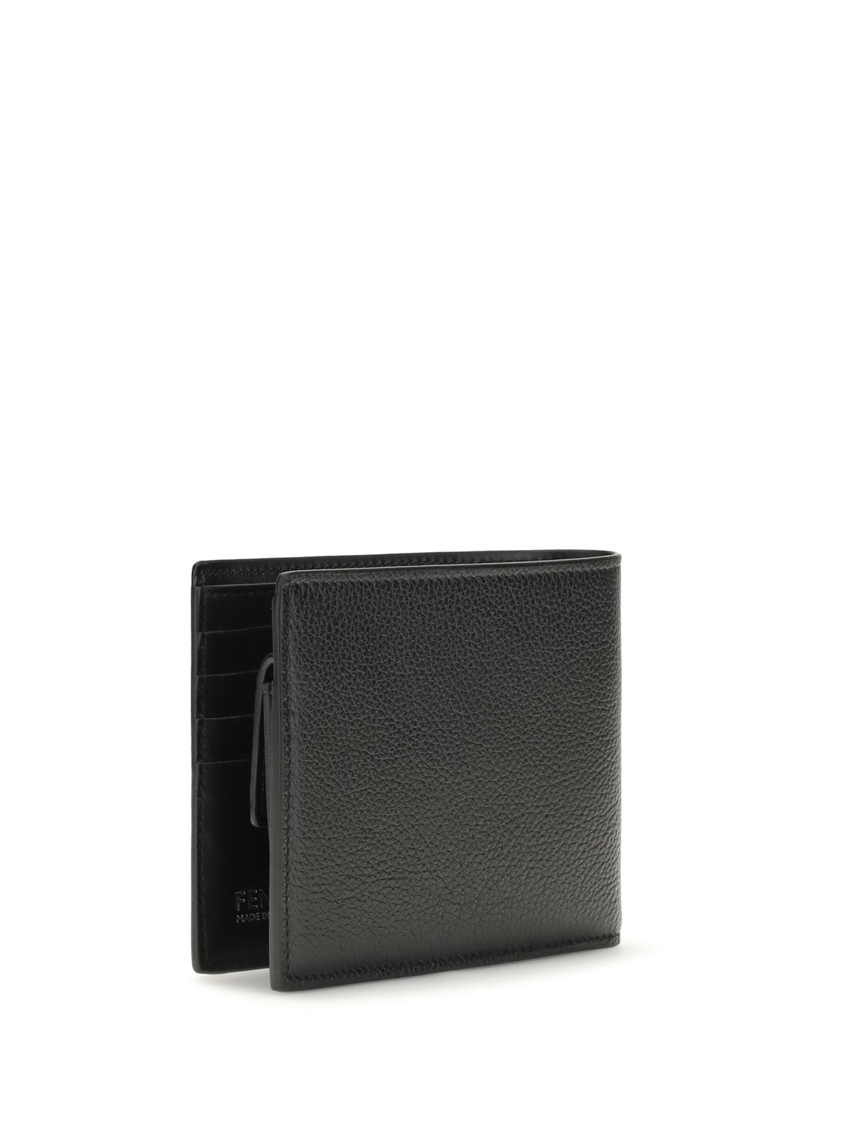 Fendi Leather bifold Wallet - Black