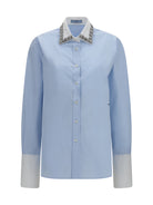 Prada Jewel-embellished collar Shirt - Astro