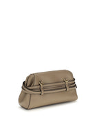 Moschino Belt-detail Clutch - Ecru