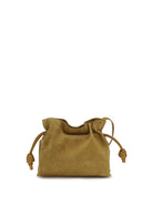 Loewe Medium Flamenco Clutch suede Handbag - Ochre