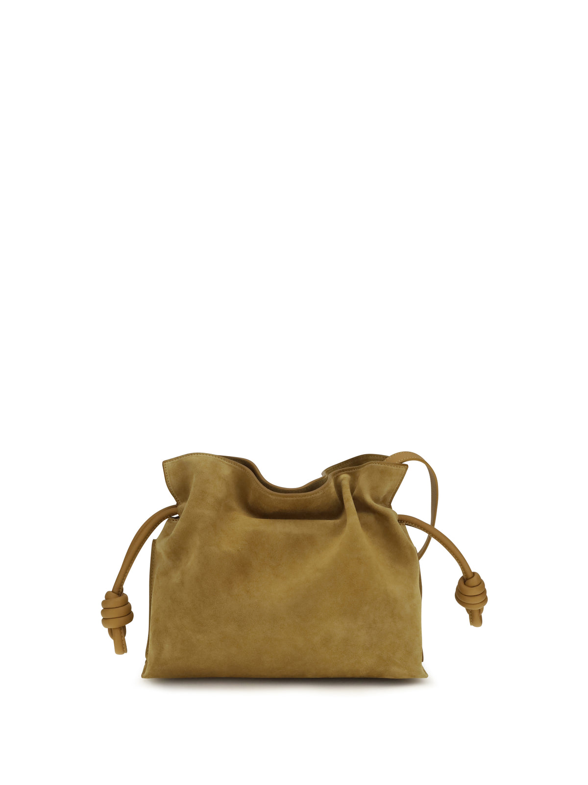 Loewe Medium Flamenco Clutch suede Handbag - Ochre