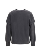 Ganni Future Heavy Jersey long-sleeve T-shirt - Phantom