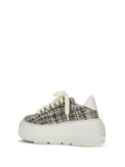 Casadei Nexus Sneakers in bouclé fabric - Cream/White