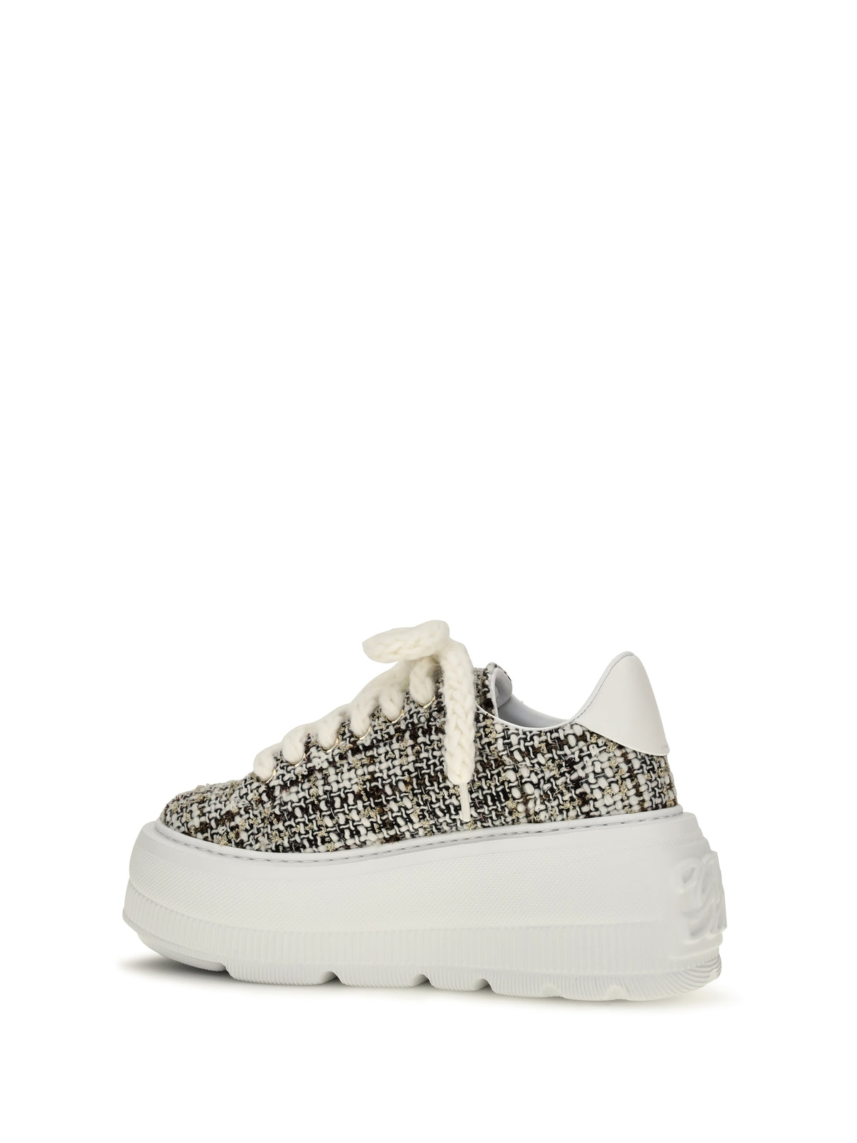 Casadei Nexus Sneakers in bouclé fabric - Cream/White