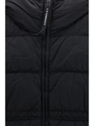 C.P. Company Goggle Hooded Jacket in Chrome-R - Black